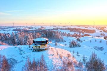 Kawiarnia Obrotowa na szczycie Pięknej Góry